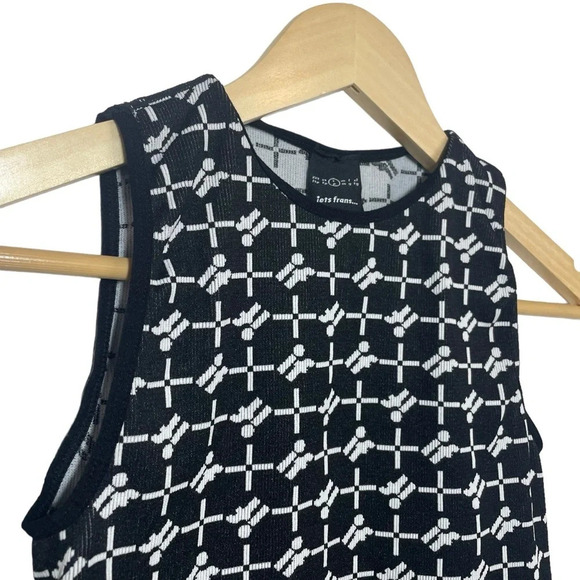 Urban Outfitters Iets Frans Monogram Seamless Tank in Black Size S - Picture 4 of 10